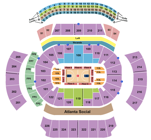 Hawks Seating Chart